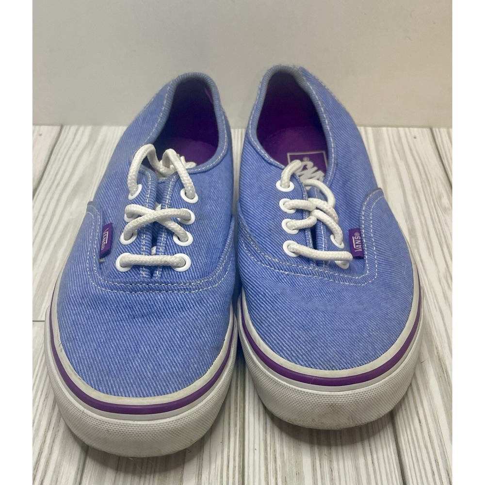 VANS Blue Shoes Women Size 6.5 Men's Size 5 White Soles, White Strings & Eyelets
